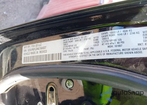 2022 Ram 2500 Limited 4X4 6'4 Box z USA, uszkodzony, nr VIN 3C6UR5SL8NG164327